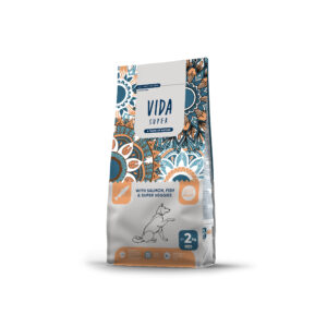 VIDA SUPER sa lososom, ribom i super veggies, 2 kg hrana za odrasle pse srednjih i velikih rasa