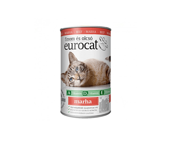 govedina-macke-eurocat Hrana za mačke u konzervi 415 gr govedina Eurocat 24/1