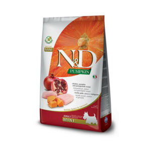 N&D pumpkin piletina/nar ADULT MINI 800g