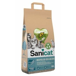 Sanicat Eco Clean & Green celulozni posip/podloga za mačke, ptice i glodare 10 L