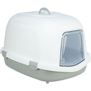 Zatvoreni toalet za mačke 56x47x71cm sivo-bijeli Trixie Primo