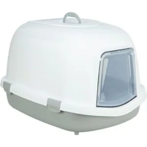 Zatvoreni toalet za mačke 56x47x71cm sivo-bijeli Trixie Primo
