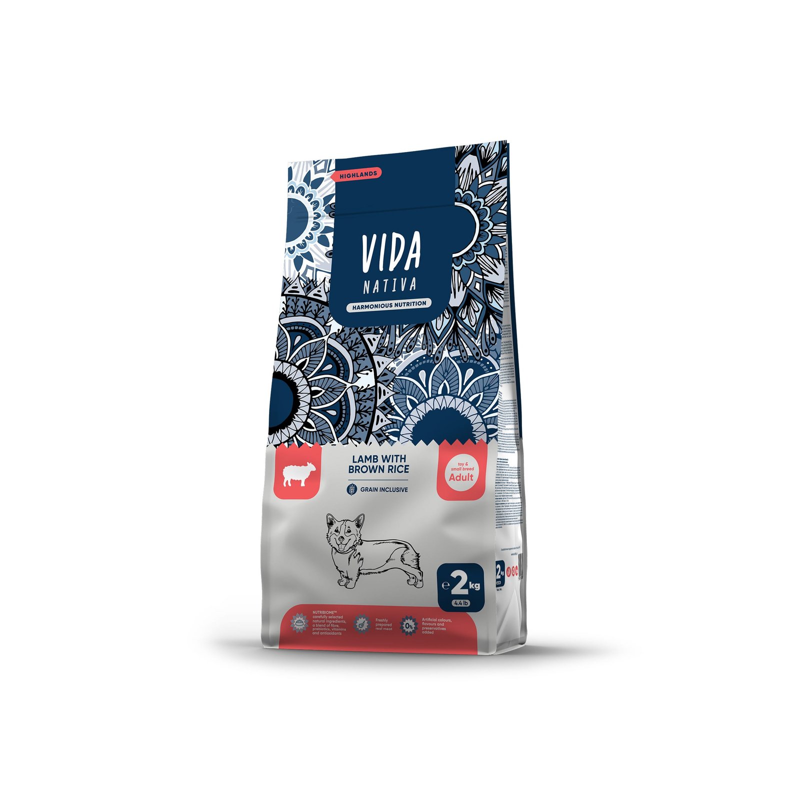 Vida Nativa jagnjetina i smeđa riža toy&small 2kg